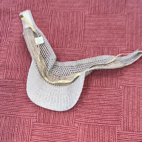 Stylish Tan sparkly gold tone Visor Cap - Picture 7 of 11